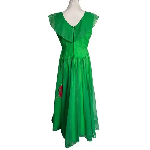 white christmas dresses Taylor Women's Pleated-Bodice Tiered Chiffon Gown - Blue main image 0